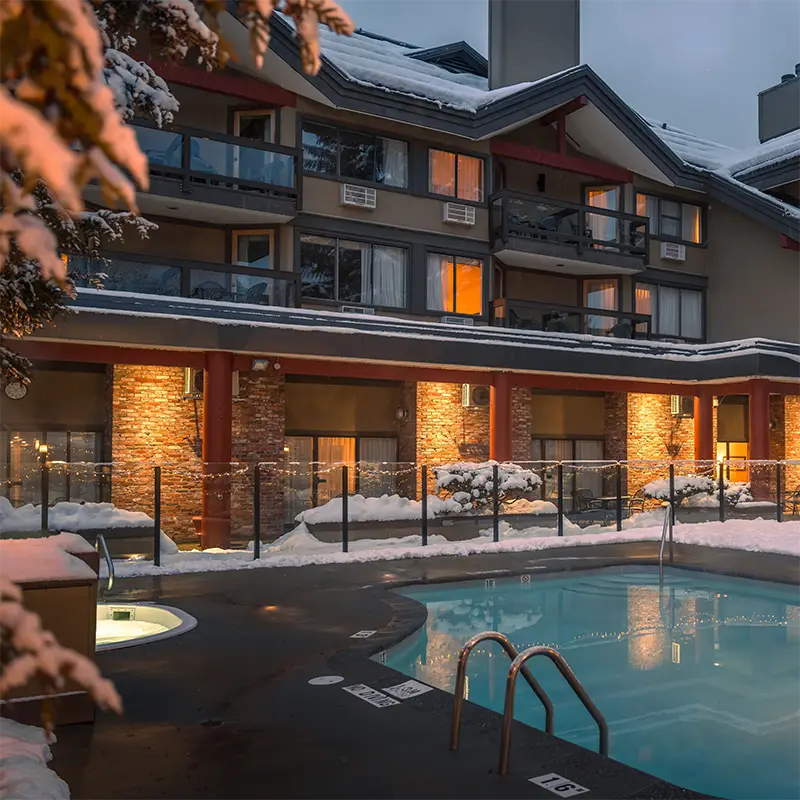 Hotel Pool in Winter