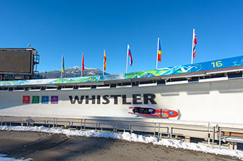 bobsleighing in whistler olympic park
